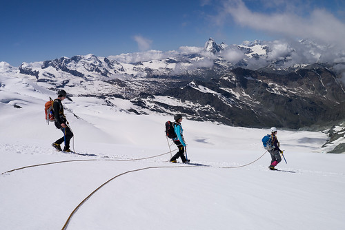 mountain snow alps europe descent climbing allalinhorn
