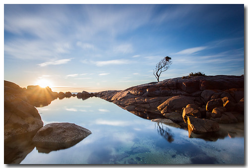 longexposure seascape reflection sunrise canon landscape tasmania 1740 bayoffires binnalongbay leefilters 5dmarkii leebigstopper