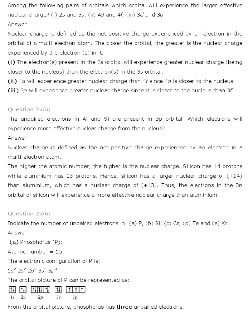 NCERT Solutions for Class 11 Chemistry Chapter 2 - Structure of Atom