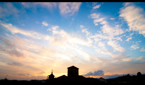 sunset sky church clouds tramonto nuvole cielo piazza chieri cavour