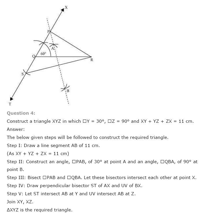 NCERT Solutions For Class 9 Maths Solutions Chapter 11 Constructions PDF Download