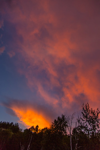 trees sunset ontario canada clouds sudbury coniston lakelaurentain