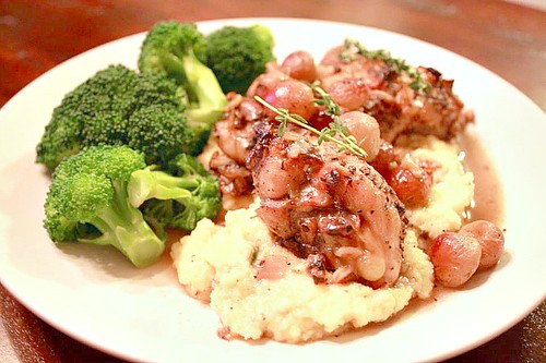 Balsamic Chicken with Grapes