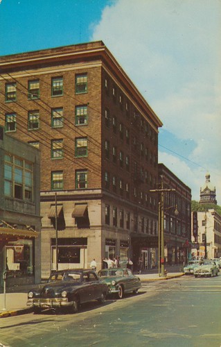 ohio vintage hotel postcard warren 1968 streetview