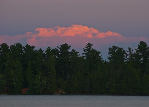sunset cloud lake wisconsin clouds forest chain thunderhead rhinelander moens