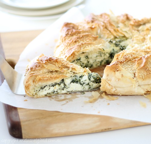Exclusively Food: Spinach and Feta Pie Recipe