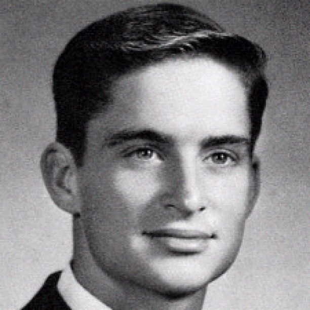 Michael Douglas photographed smiling for his 1963 senior-year portait #celebrity #cute #yearbook #hot