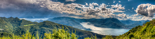 bw italy panorama lake clouds lago italia nuvole view panoramic panoramica vista belvedere bellagio lombardia hdr comolake lagodicomo cainallo belvederepensa