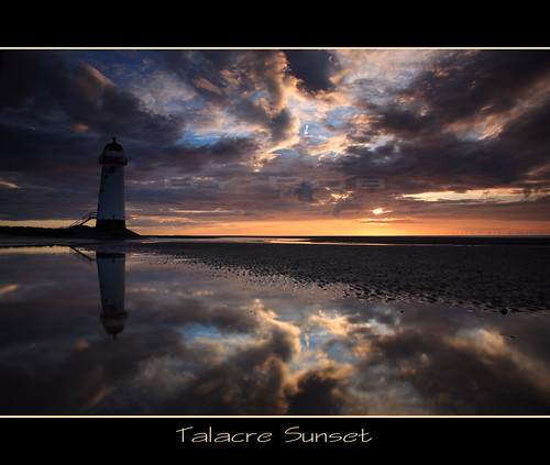 sunset sea lighthouse reflection beach water beautiful wales landscape seaside sand ripple cymru scenic talacre pointofayr