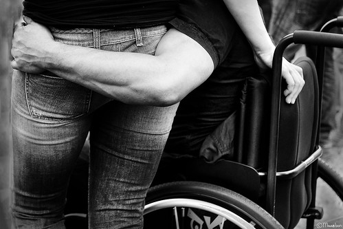 bw love netherlands back couple arm wheelchair jeans embrace 2012 muscled spijkerbroek rolstoel gespierd pjotre7