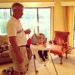 When in doubt, grandpa says put the baby in front of the TV.