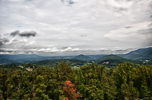 trees vacation foothills mountains clouds high view dynamic tennessee great parkway gatlinburg smoky range hdr