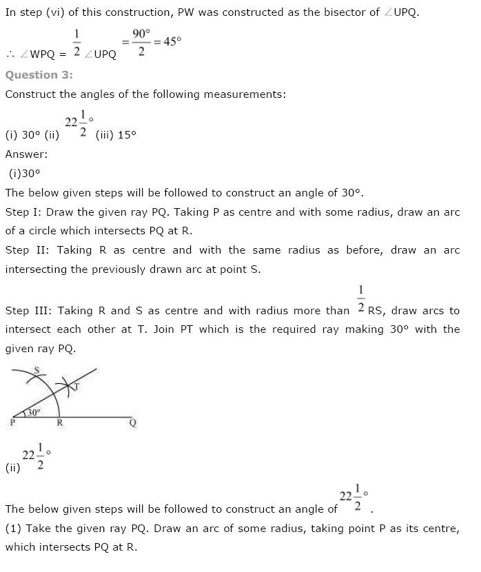 NCERT Solutions For Class 9 Maths Solutions Chapter 11 Constructions PDF Download