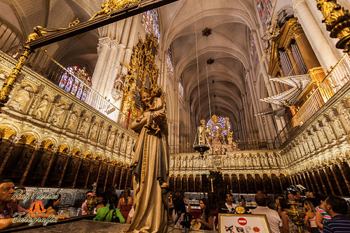 Virgen Blanca en el Coro de la Catedral de Toledo Catedral de Santa Maria. Toledo. Castilla la Mancha. España.