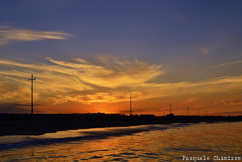 sunset sea beach tramonto mare molise campomarino