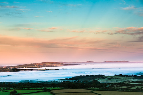 mist clouds sunrise landscape devon nik tavistock dartmoor lightroom pewtor