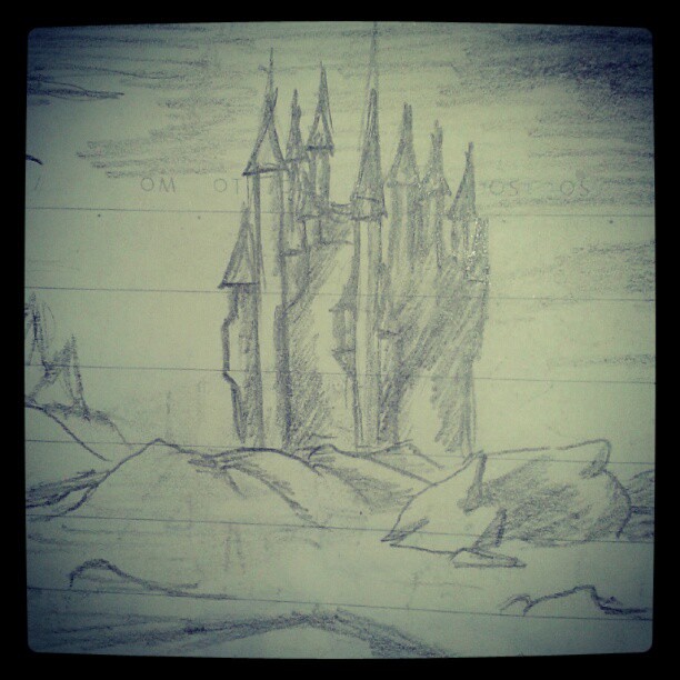 Remake by me of White Witch's castle illustration from Narnia: the