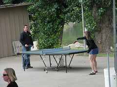 Ping pong by the river