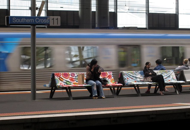 IKEA seat covers, Southern Cross Station