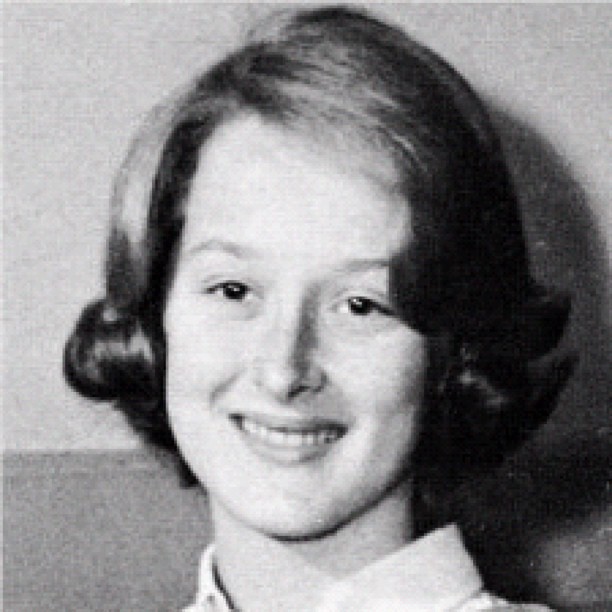 Meryl Streep is pictured here in her 1964 #celebrity #cute #yearbook