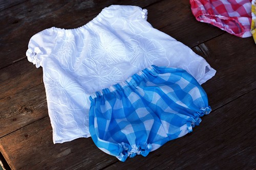 white + blue bloomers