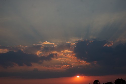 sunset sky cloud sun