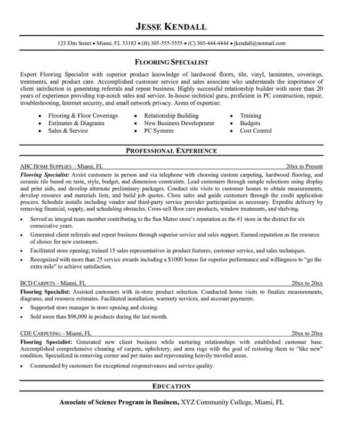 perfect resume examples