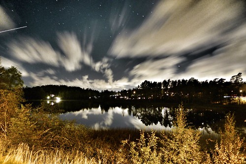 sky cloud lake nature night