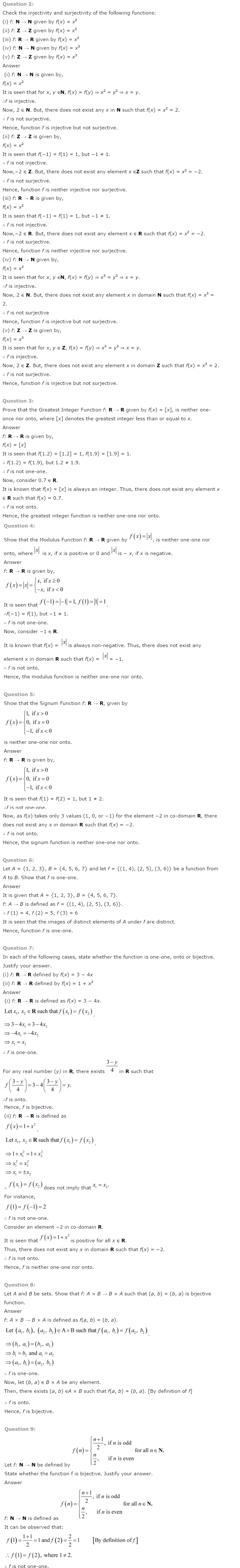 NCERT Solutions for Class 12th Maths
