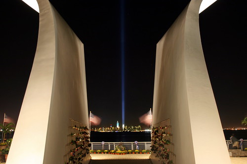 newyorkcity blue sky brooklyn america lights memorial manhattan worldtradecenter september11 statenisland