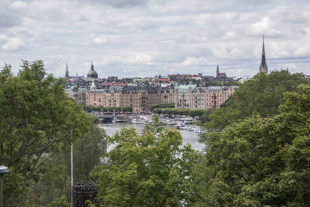 view on Stockholm from Skansen Museum