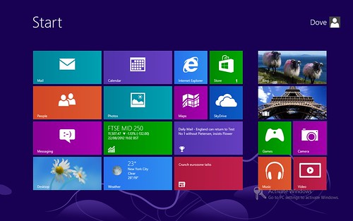 Windows 8 Modern UI screen