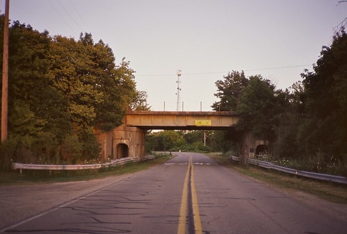 railroad bridge sunset summer film analog 35mm july rangefinder goldenhour olympusxa 2012 monroemichigan compact35 plankroad roadtrip2012