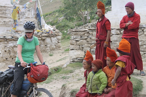 Some yellow hats at Mune Gompa