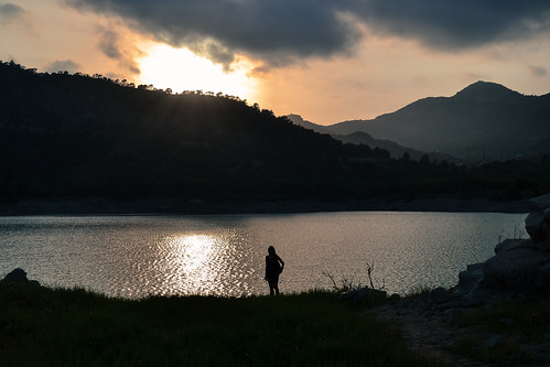 sunset españa lake mountains dam pantano villajoyosa comunidadvalenciana amadorio