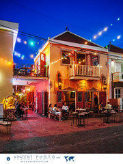 Night time in the Pietermaai District, Willemstad, Curacao.