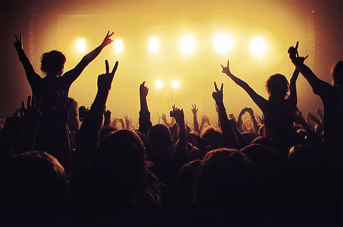 from justice birmingham view audience photos crowd livemusic handsup yellowlights † stagelights youconcert o2academy gigx