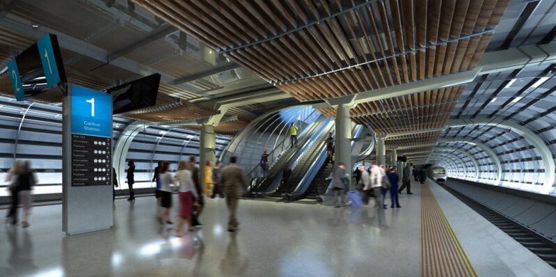 Melbourne Metro tunnel station artists impression