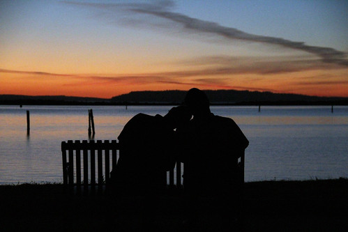 sunset portrait silhouette bench wa pugetsound everett