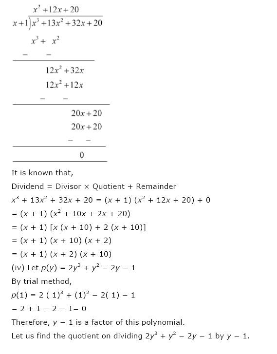 NCERT Solutions for Class 9 Maths Chapter 2 Polynomials