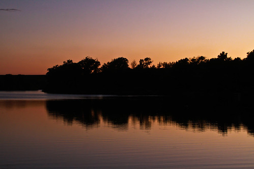 sunset lake reflection water sunrise cowleycounty