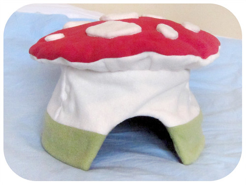 Red and cream toadstool dome cover - SOLD!
