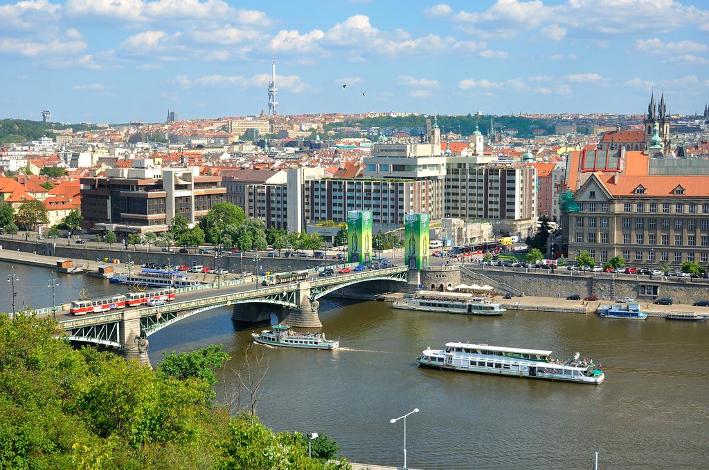 Prague : Svatopluk Čech Bridge ( Čechův most )