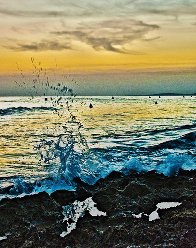 sunset sea sky seascape beach landscape island mar mediterranean wave splash menorca balearic balears nikond90