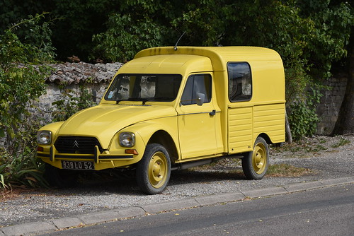 citroen dyane camionette van yellow french hautemarne france august 2016