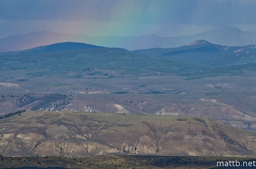 mountains landscape rainbow hills