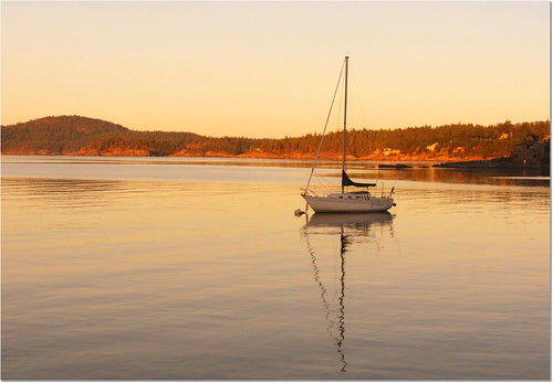 sailboat sunrise bay boat bc sunshinecoast halfmoon panoramafotográfico