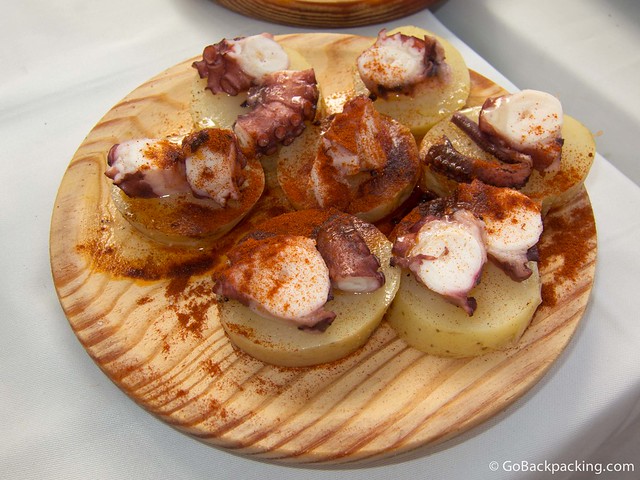 Octopus on potatoes