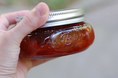 Red pepper jam by Eve Fox, Garden of Eating blog, copyright 2012