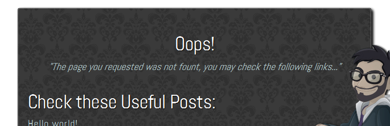 Custom 404 Error Page Plugin
